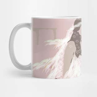 Woman,  pink, white, girl, art, acrylic, digital, graphic design, girls, women, feminist, feminism, female, fashion, flowers, bride, angel Mug